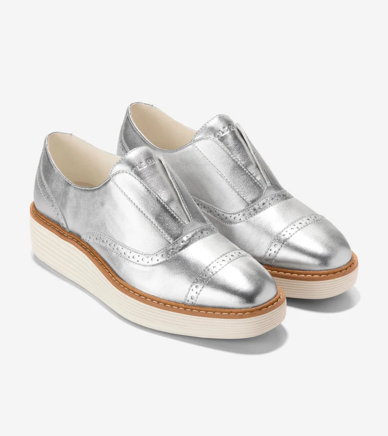 COLE HAAN Women's ØriginalGrand Platform Laceless Oxfords