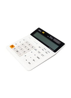 Deli Deli EM01010 Desktop Calculator | 12 Digits | Solar & LR44 Battery Powered | Tax Function & 120-Step Check | White | Perfect for Office & Accounting Use (1PCS/Color Box)  - Image 3
