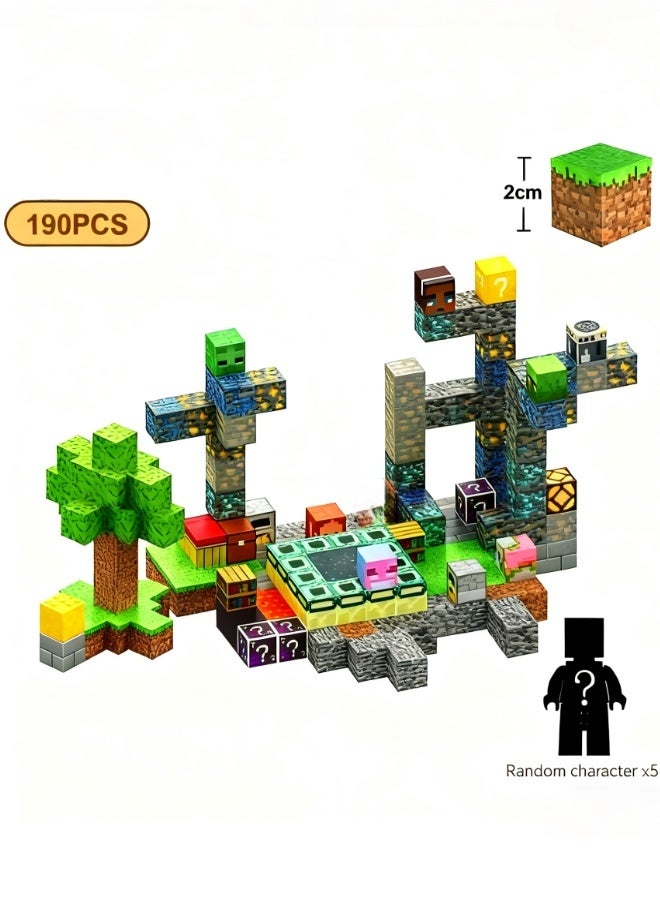 190PCS Magnetic Blocks for Boys & Girls Toys for Toddlers Gifts for 3+Years Old Kids 2CM Magnet Cubes Classroom Must Haves Construction Toys - Image 2