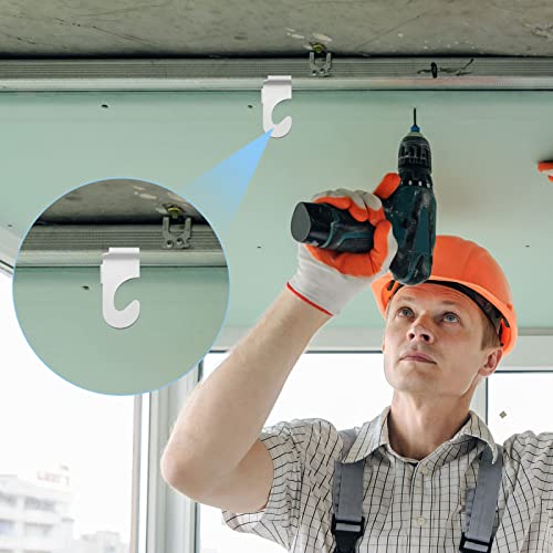 Hotop 20 Pieces Drop Ceiling Hooks for Classrooms Hanging Stainless Steel Hanger T-bar Track Clip Suspended Track Ceiling Tile Clips Hook for Classroom, Office, Home Halloween Xmas Decorations - Image 5