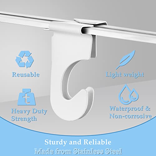 Hotop 20 Pieces Drop Ceiling Hooks for Classrooms Hanging Stainless Steel Hanger T-bar Track Clip Suspended Track Ceiling Tile Clips Hook for Classroom, Office, Home Halloween Xmas Decorations - Image 3