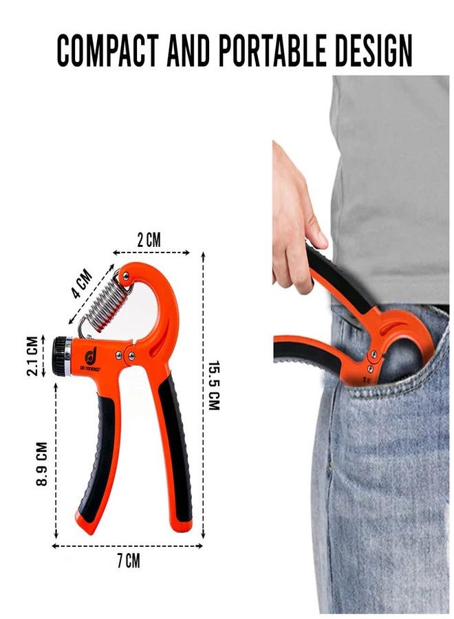 Dr Yonimed Plastic Adjustable Hand Grip Strengthener,Hand Gripper for Men & Women Hand Excerciser 5kg to 60kg for Forearm,Wrist & Hand Exercise|Ideal for Gym,Fitness & Rehabilitation Multicolor,Orange - Image 5