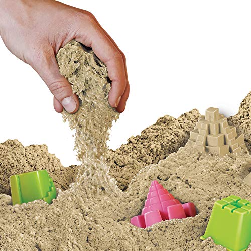 Blue Marble National Geographic Moon Sand - 12 Lbs. with Castle Molds (Natural) - A Fun No Mess Sensory Activity, Kids Fake Sand Play Set, Sensory Bin Filler - Image 2