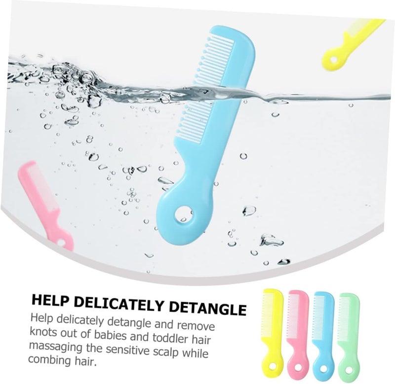 Galepromot 4Pcs Newborn Hair Comb Baby Comb Round Teeth Combs Wide Tooth Hair detangler for Toddler Pocket Hair Comb Baby and Child Care Products Health and Household - Image 3