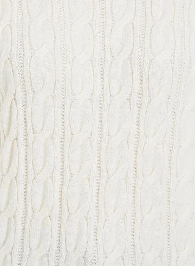 Take Two Solid Long Sleeve Cable Knitted Sweater