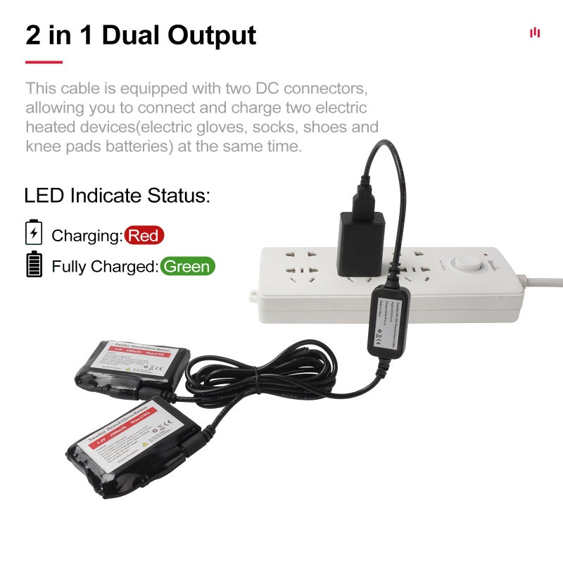 Smarkey 8.4v Heated Glove Charger for Insole Socks Jacket Battery Charging (Easy for Outdoor and Travelling) - Image 3