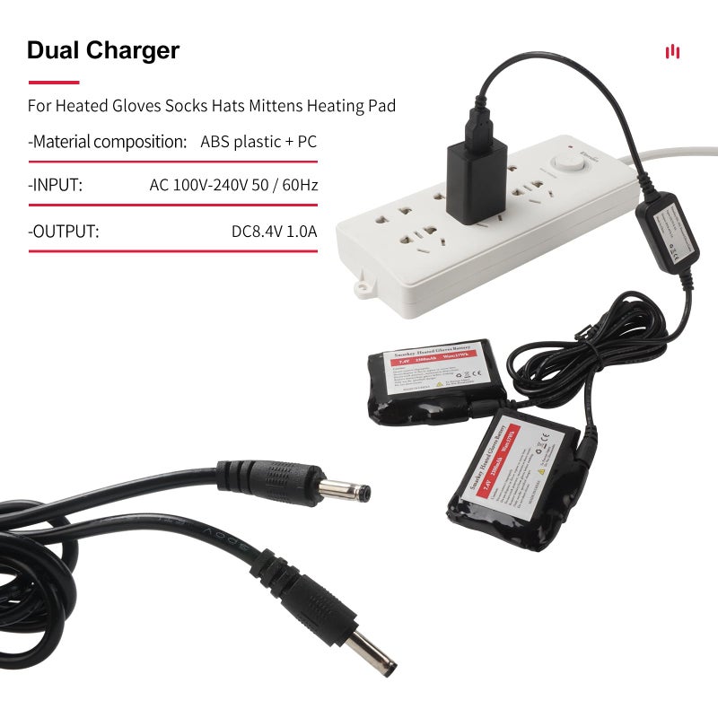 Smarkey 8.4v Heated Glove Charger for Insole Socks Jacket Battery Charging (Easy for Outdoor and Travelling) - Image 5