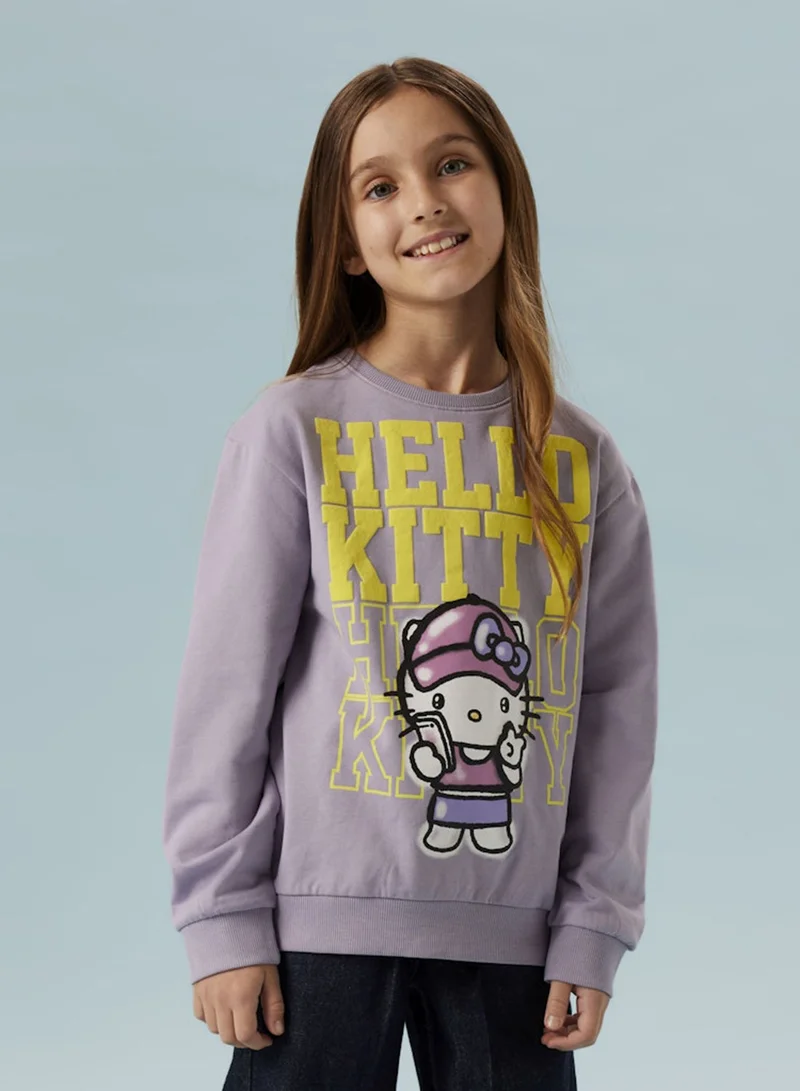 نيم ات سويت شيرت أطفال بياقة مستديرة بطبعة جرافيك