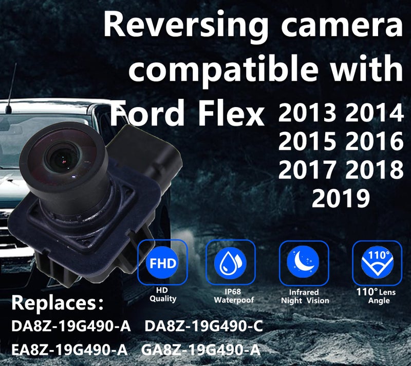 LEVANLIGHT Rear View Backup Parking Assist Camera Compatible with Ford Flex 2013 2014 2015 2016 2017 2018 2019 Replaces DA8Z-19G490-A DA8Z-19G490-C EA8Z-19G490-A GA8Z-19G490-A - Image 2