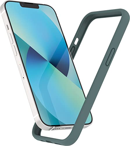 K TOMOTO Compatible with iPhone 13 Mini Bumper Case 54 Inch Liquid Silicone Protective Frame Raised Edge Drop Protection Silky and Soft Touch Pine Green - Image 1