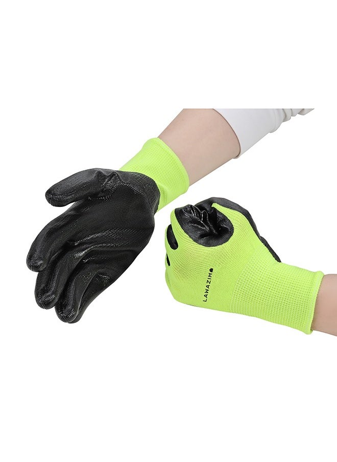 LAWAZIM 3-Pairs Cotton Working Gloves - Yellow  - Image 3