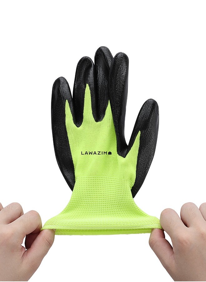 LAWAZIM 3-Pairs Cotton Working Gloves - Yellow  - Image 4