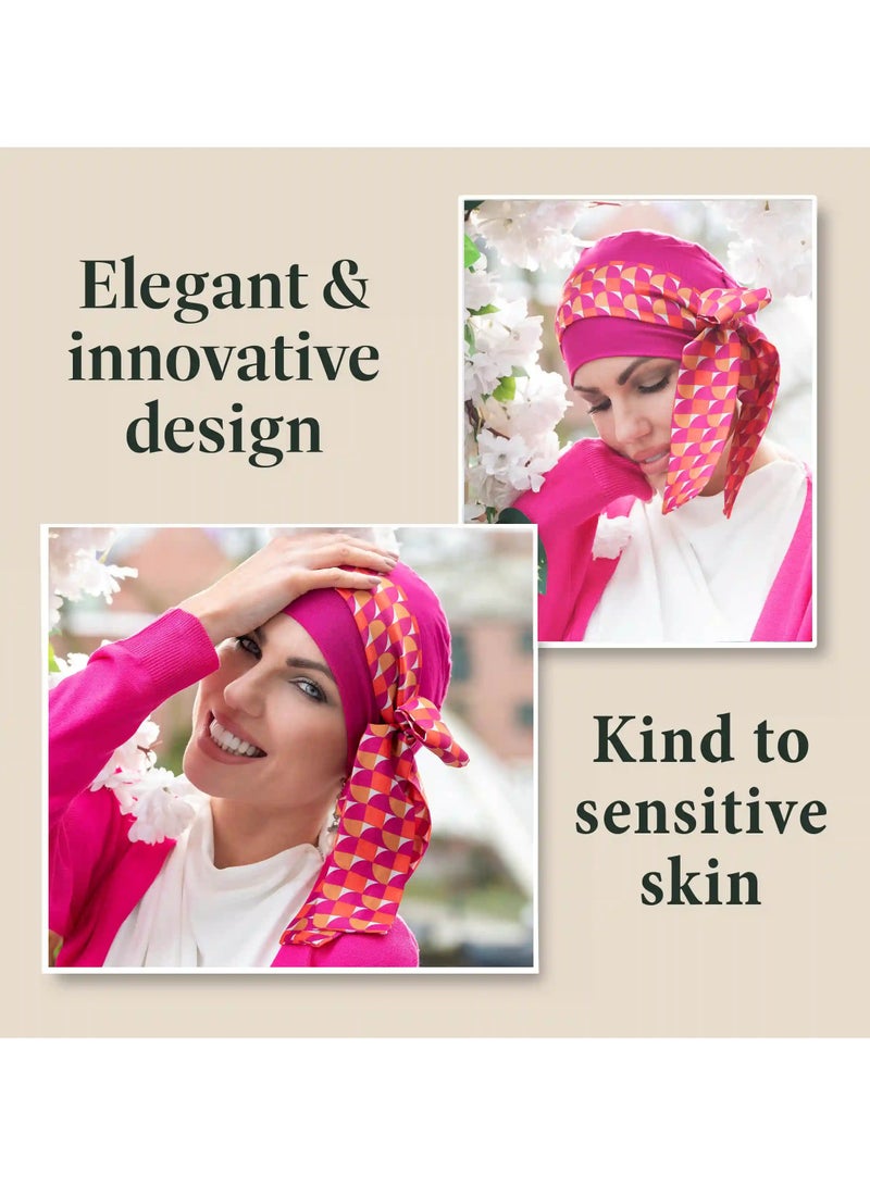Rung Yanna Purple Golden Allure Soft Silky Scarf for Women - Image 2