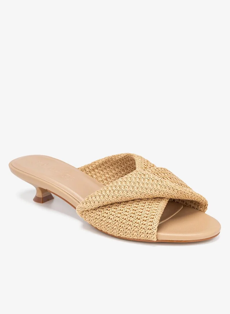 Bata Textured Flat Slide Sandals