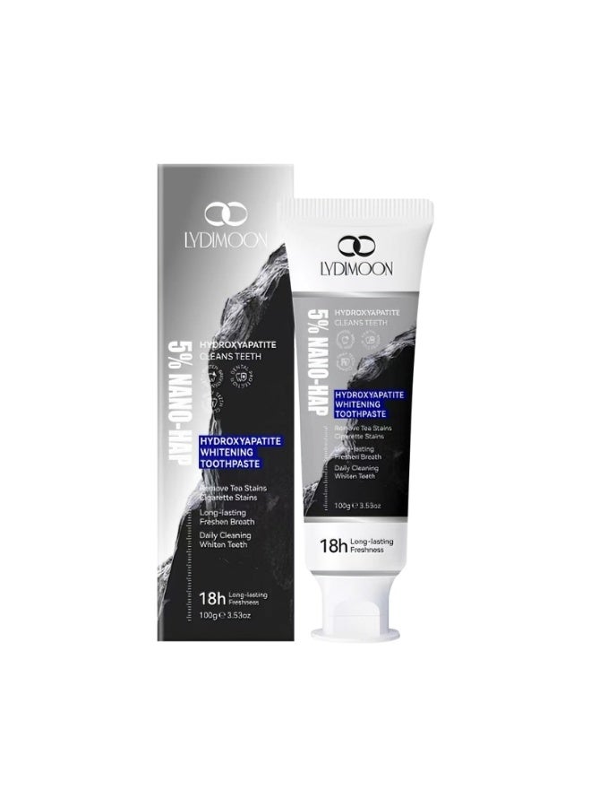 LYDIMOON Hydroxyapatite Whitening Toothpaste Stain Removal Fresh Breath Enamel Repair 100g - Image 1