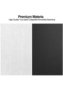 Generic 3.3 x 5ft/100 x 150cm Collapsible Twist Background Double-Sided Pop Up Flex Backdrops Chroma Portrait Screen Professional Video Photography Television Studio Props (Black/White)  - Image 3