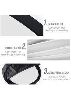 Generic 3.3 x 5ft/100 x 150cm Collapsible Twist Background Double-Sided Pop Up Flex Backdrops Chroma Portrait Screen Professional Video Photography Television Studio Props (Black/White)  - Image 4