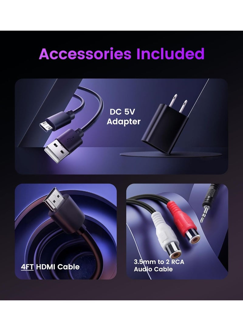 HDMI ARC Audio Extractor 4K@60Hz, HDMI to HDMI + Optical Toslink SPDIF + 3.5mm AUX Stereo, Audio Converter Splitter & Embedder, Supports HDCP2.2, PCM, DTS 5.1, Dolby Digital - Image 2