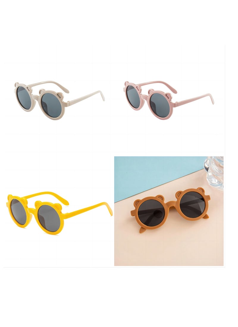In Air Summer Round Frame Bear Set Of 4 Sunglasses For Children  - Image 1