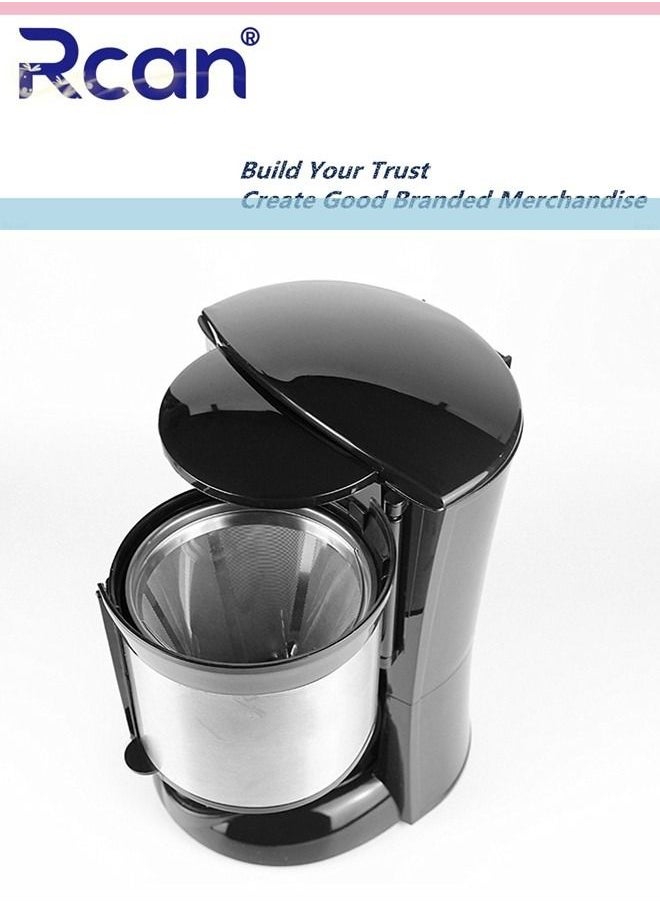 Rcan - Reusable SUS304 Stainless Steel Mesh Portable Handle Coffee Filter Mesh Coffee Powder Basket Permanent Replacement Filter Suitable for Drip Coffee Machines and Universal Coffee Machine Accessories - Image 1