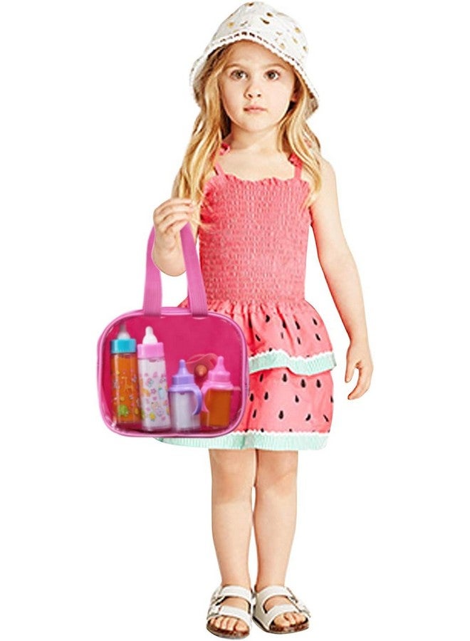 fash n kolor ®, My Sweet Baby Disappearing Doll Feeding Set | Baby Care 6 Piece Doll Feeding Set For Toy Stroller | 2 Milk & Juice Bottles With 2 Toy Pacifier For Baby Doll - Image 3