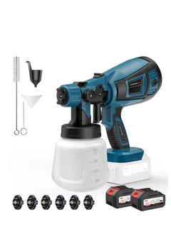 ZLH HITY Paint Sprayer, Cordless with 2 X 4.0mAh 21V Battery, 6 Nozzles & 3 Spray Modes, 900ml Container, Copper Motor Paint Sprayer Gun for House Painting Fence Cabinets Wall  - Image 1
