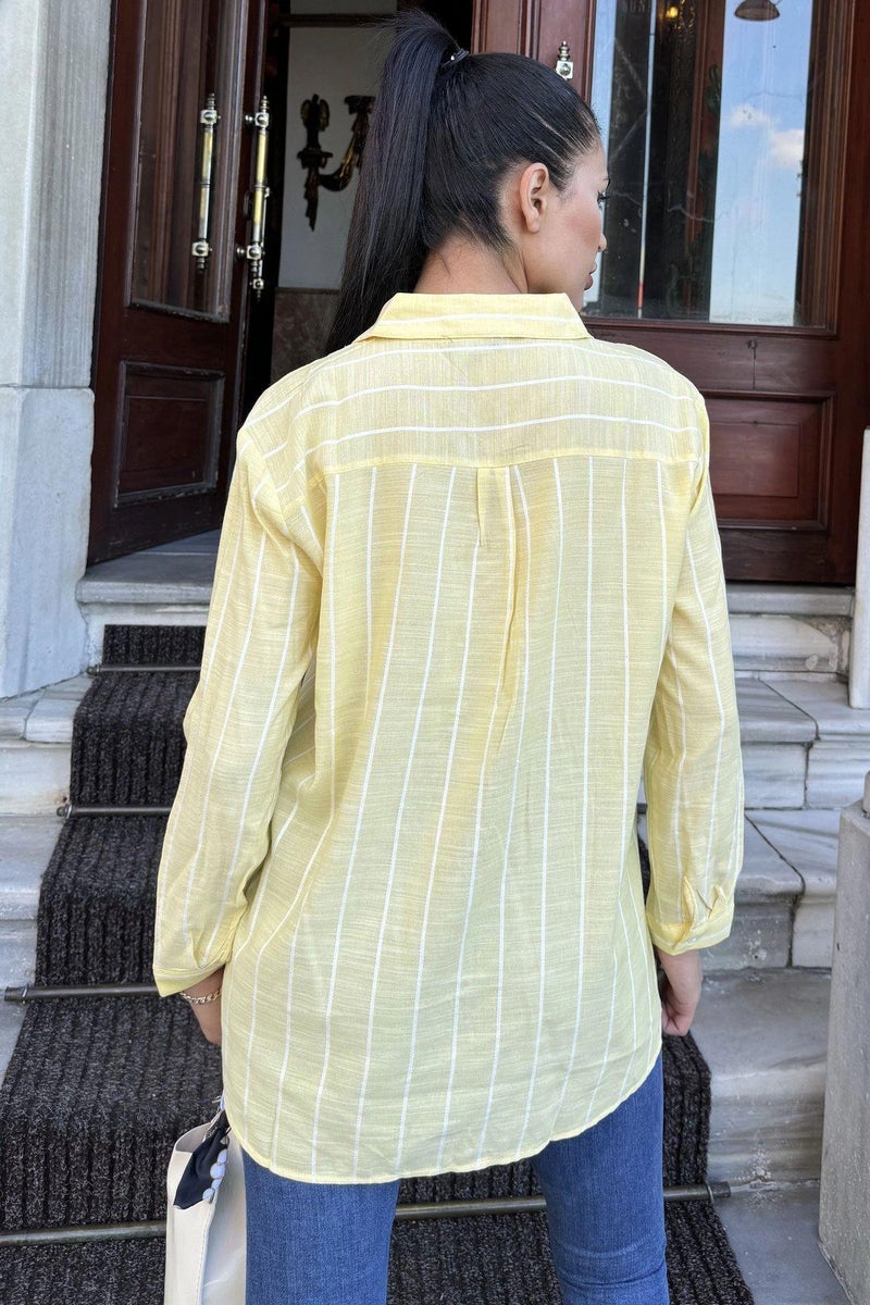 Weshaya قميص نسائي أصفر - Image 3