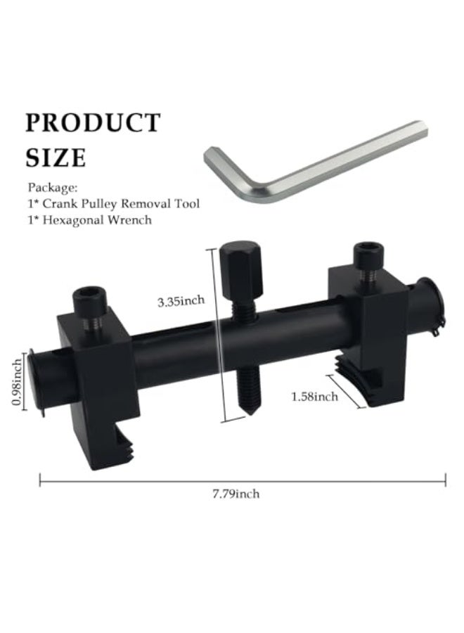 Generic NHCC pulley puller with 17 mm hex key, crankshaft pulley removal tool suitable for pulleys 40-160 mm, professional crankshaft pulley removal tools for crankshaft and water pump - Image 2