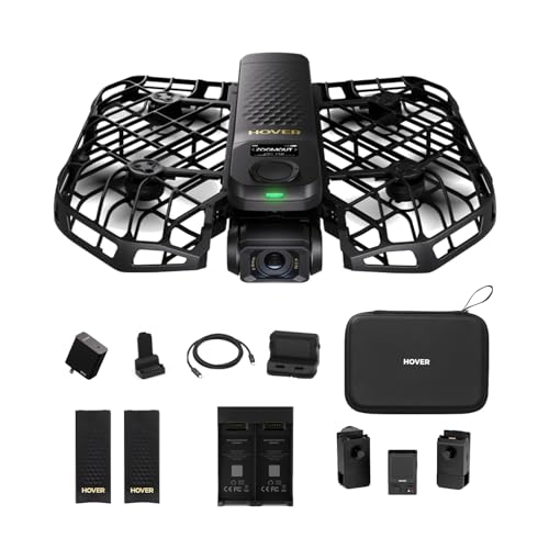 HOVERAir X1 PROMAX 8K Action Flying Camera Foldable Drone with Camera with 42 KMH Follow Speed 10 Fully Automatic Flight Modes Fly Anywhere with OmniTerrain SmoothCapture 20Fly Joy Combo - Image 1