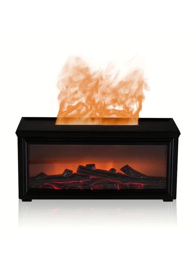 2025 Upgrade Black 3D Flame Fireplace Aroma Diffuser Humidifier With Remote Control - Image 1