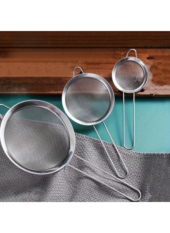 Small Size Stainless Steel Strainer Filter Sieve Oil Separator Spoon Foam Beater - Image 1
