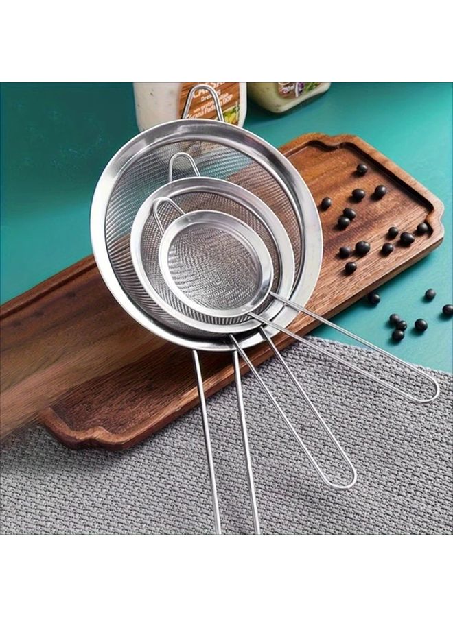 Small Size Stainless Steel Strainer Filter Sieve Oil Separator Spoon Foam Beater - Image 2