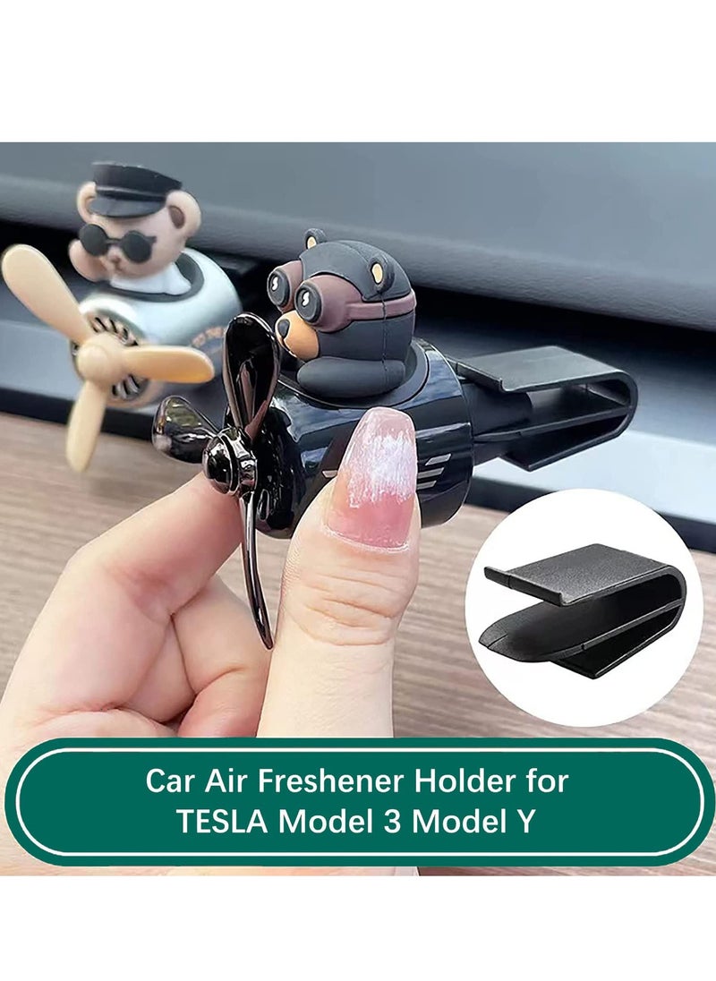 SYOSI - Air Freshener Adapter Clips Compatible with Tesla Model 3 / Y 2017-2023, 4 Pack Airvent Clips Fresheners Holder with Spacers Center Console Holders Upgrade Accessories (Air Freshener NOT Included) - Image 1