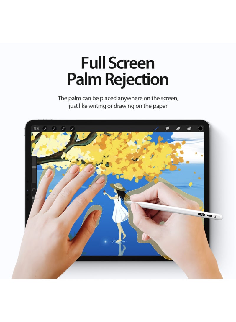 INFINYTY iPad Stylus Pen – Pointé Series, Real-Time Battery Display, Attaches Magnetically with iPad, One Extra Nib, Palm Rejection, Pressure Sensitivity, Smart Chip, USB-C Fast Charging, 10-Hour Battery Life & Auto Sleep - Image 5