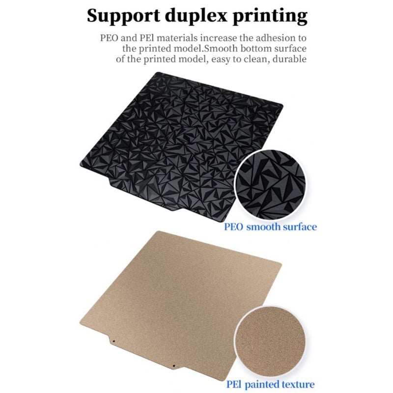 235X235mm Double Sided PEO PEI Spring Steel Plate - High Strength Impact Resistant 3D Printer Build Plate: High Temperature Resistant Easy Release for FDM 3D Printers Using PLA ABS PETG TPU Nylon Fila - Image 4