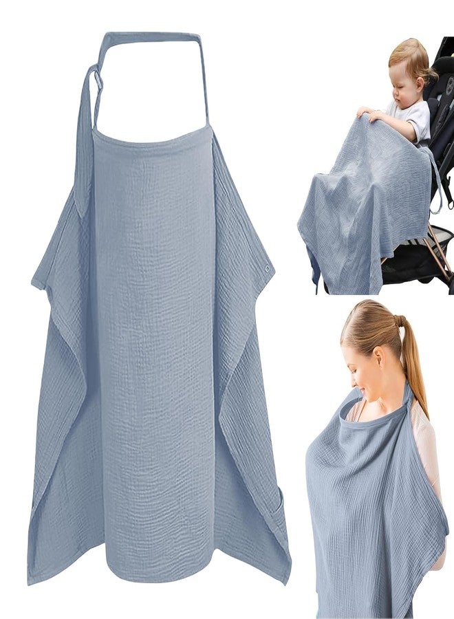 Elvana Muslin Nursing Cover for Breastfeeding | Lightweight Nursing Scarf Apron | Soft Breathable Fabric with Adjustable Neck Strap | Baby Feeding Cover for Travel, Car Seat & Outdoor Use (Multicolour) - Image 1