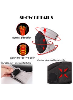 Generic Adjustable Knee Protectors Pads for Men & Women - Cushioned Collision Avoidance for Volleyball, Dance & Sports (Black)  - Image 3