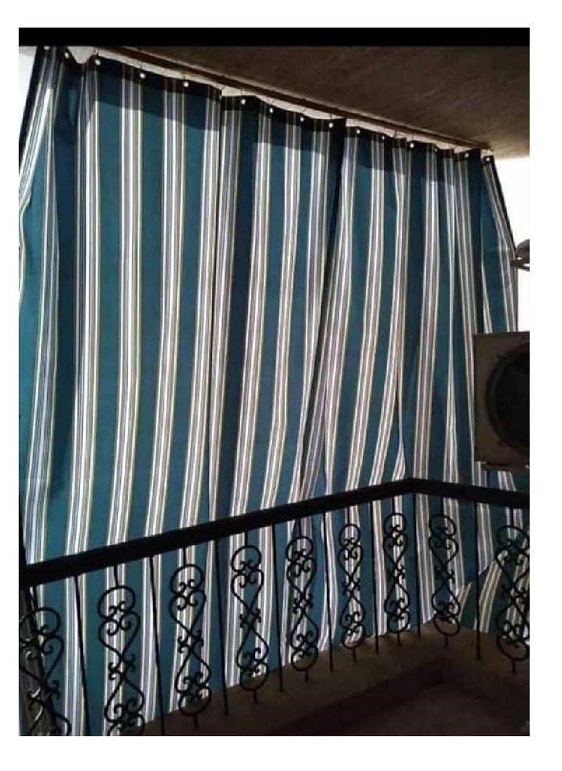 Balcony curtain 130*250 cm, to protect the house from dust, protect the laundry from rain, and also to protect the privacy of the house from neighbors - one piece
