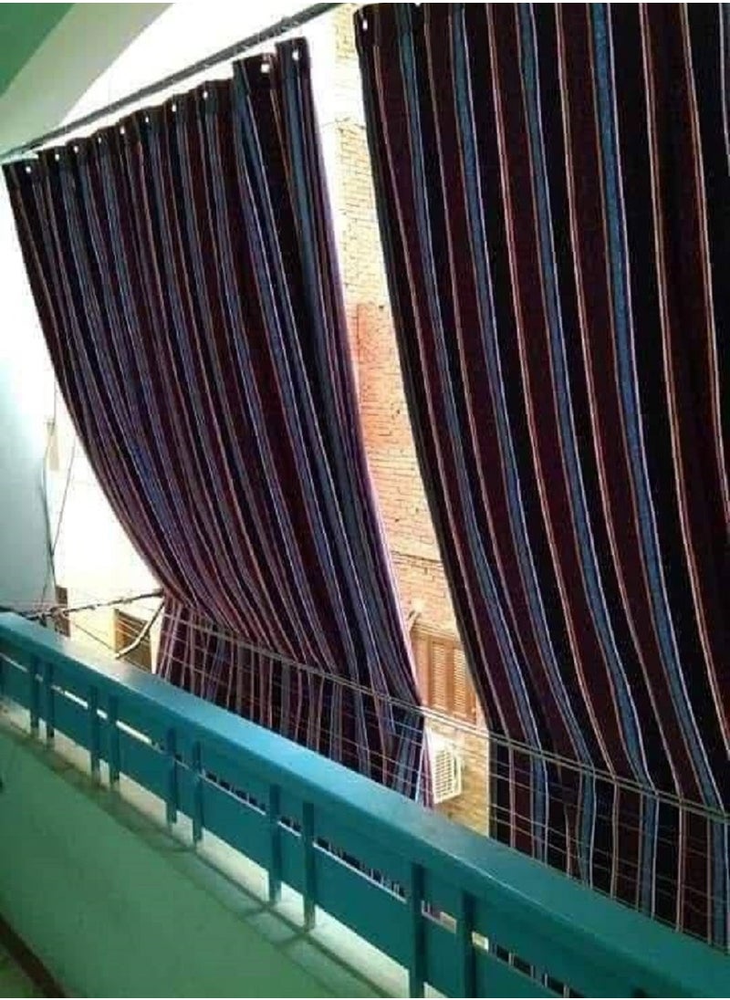 Balcony curtain 130*250 cm, to protect the house from dust, protect the laundry from rain, and also to protect the privacy of the house from neighbors - one piece