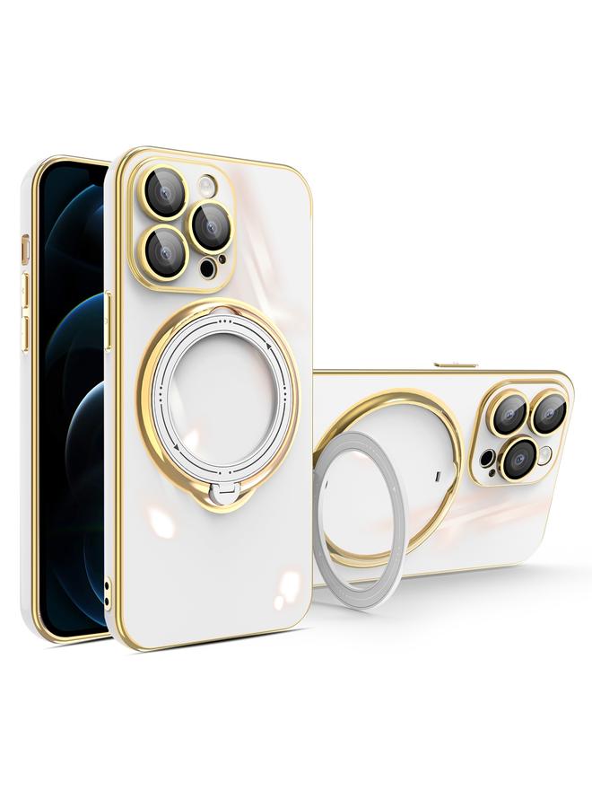 The Bros Phone Case For iPhone 12 Pro Multifunction Electroplating MagSafe Holder Phone Phone Case - Image 1