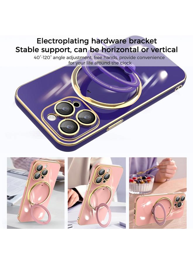 The Bros Phone Case For iPhone 12 Pro Multifunction Electroplating MagSafe Holder Phone Phone Case - Image 3