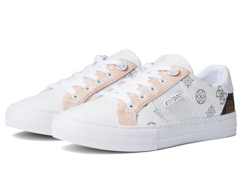 Guess Women's Loven3 Sneaker, White/Pink 680, 9 - Image 1