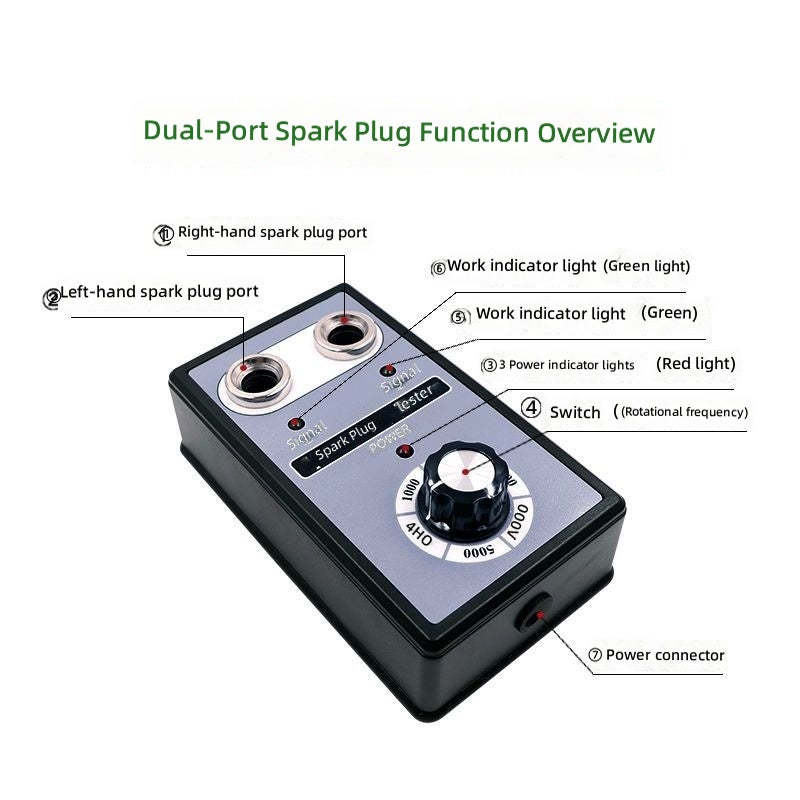 Purejoy Dual-Port Spark Plug Tester for Automotive Ignition Systems - Image 4