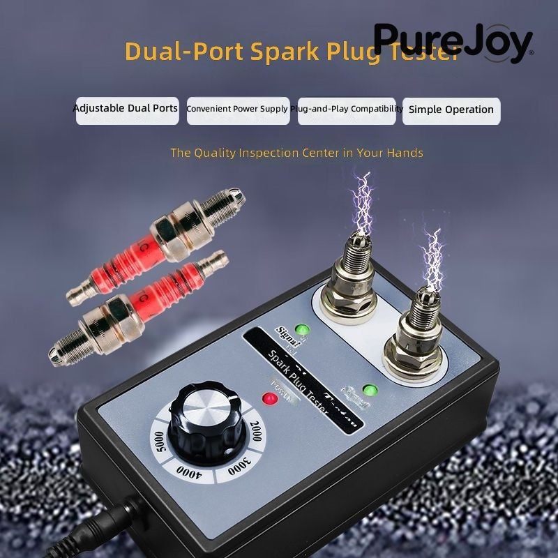 Purejoy Dual-Port Spark Plug Tester for Automotive Ignition Systems - Image 1