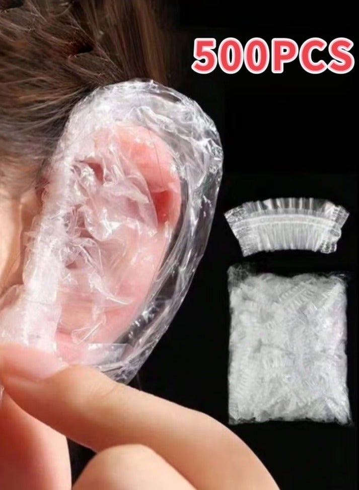500 قطعة من سدادات الأذن الشفافة عالية الجودة - سدادات أذن واقية للاستخدام مرة واحدة للاستحمام وتلوين الشعر وصالونات التجميل - ملاءمة مريحة وصحية، تصميم متين ومريح، حماية للأذن، معدات سلامة الصالون، سدادات أذن شفافة، مستلزمات صالونات التجميل، حماية للأذن لتلوين الشعر/الماء/الدش - Image 1