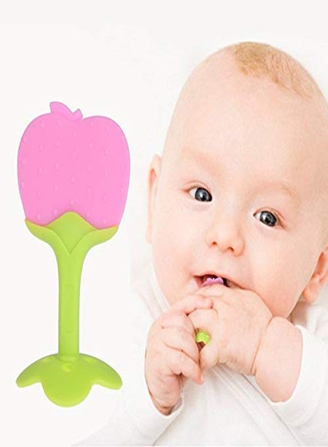 Enorme Silicone Apple Fruit Shape Teether with Baby Feeding Nibbler - Image 2