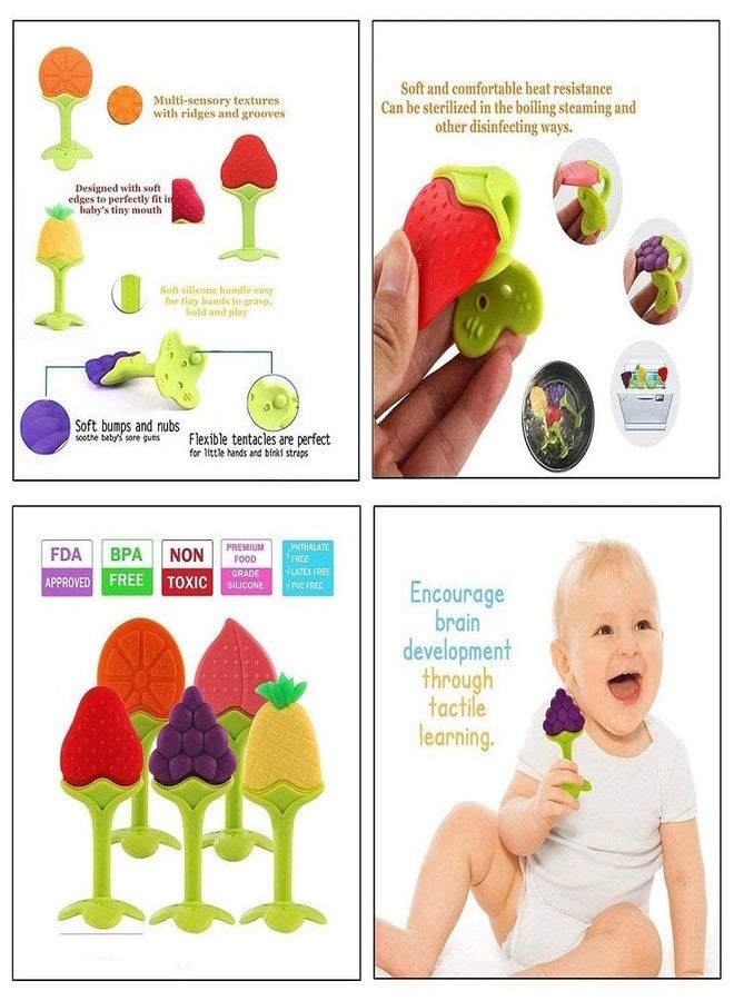 Enorme Silicone Apple Fruit Shape Teether with Baby Feeding Nibbler - Image 4