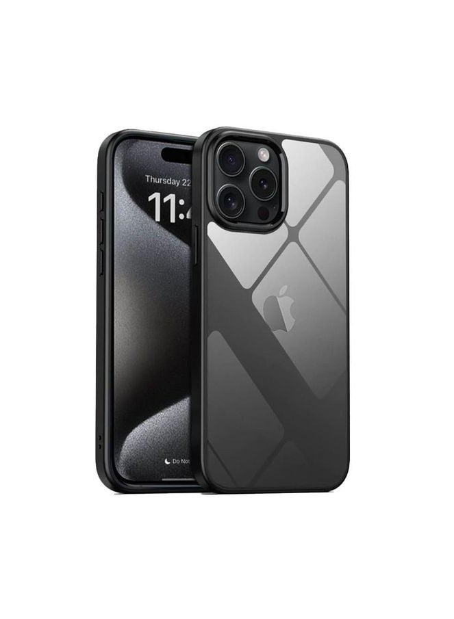 ماجيك ماسك Magic Mask ماجيك ماسك Q- Series جراب ظهر لهاتف أيفون 15 برو ماكس - أطار أسود - Image 1