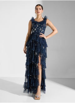 Maya Tiered Skirt Embellished Maxi Dress  - Image 1