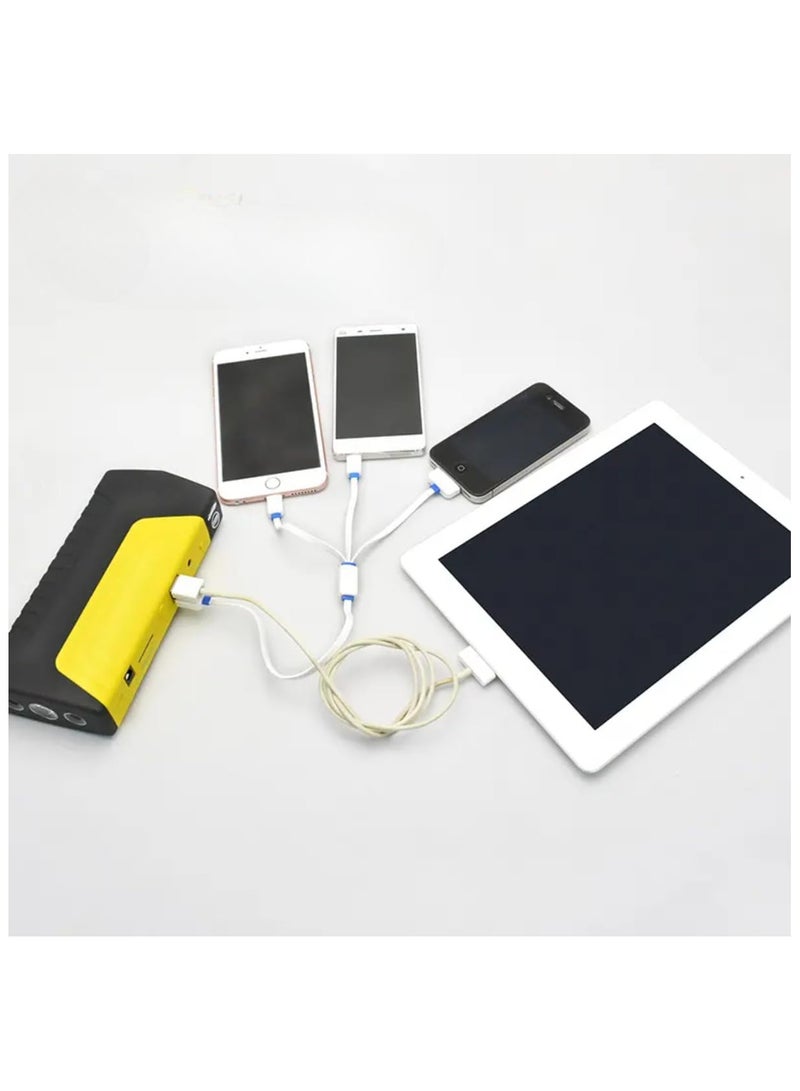 JAJEEK Car Jump Starter Power Bank with Air Compressor, LED Light, Type-C Charger, Portable Car Battery Charger, USB-C Power Bank, Car Air Pump, 12V Inverter, Camping Battery, Phone Charger - Image 5